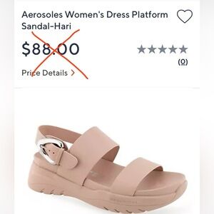 Aerosoles Hari Women's Tan Dress Platform Sandal, size 8.5